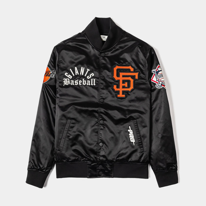 Shoe Palace Exclusive San Francisco Giants Original Satin Mens Jacket (Black/White)