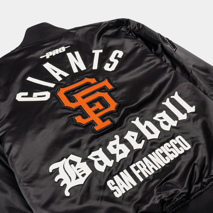 Shoe Palace Exclusive San Francisco Giants Original Satin Mens Jacket (Black/White)