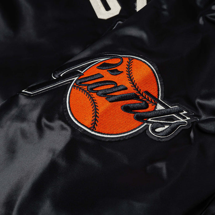 Shoe Palace Exclusive San Francisco Giants Original Satin Mens Jacket (Black/White)