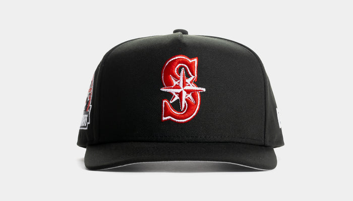 Shoe Palace Exclusive Seattle Mariners Black Red 9Fifty AF Snapback Mens Hat (Black/Red)