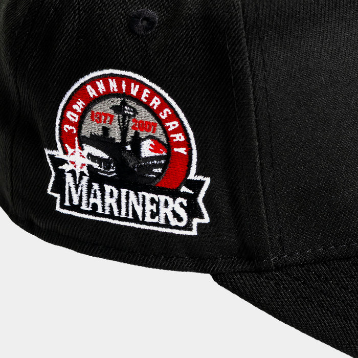 Shoe Palace Exclusive Seattle Mariners Black Red 9Fifty AF Snapback Mens Hat (Black/Red)