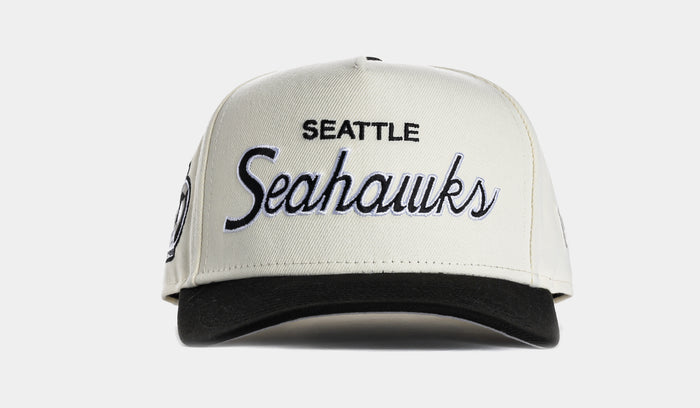 Shoe Palace Exclusive Seattle Seahawks Script 950AF Snapback Mens Hat (Chrome/Black)