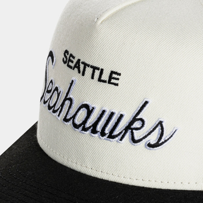 Shoe Palace Exclusive Seattle Seahawks Script 950AF Snapback Mens Hat (Chrome/Black)
