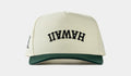 Shoe Palace Exclusive Upside Down Hawaii Rainbow Warriors 950AF Snapback Mens Hat (Chrome/Green)