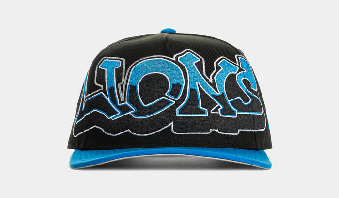 Shoe Palace x New Era NFL 90s Graffiti Exclusive Detroit Lions Snapback Mens Hat (Black/Blue)