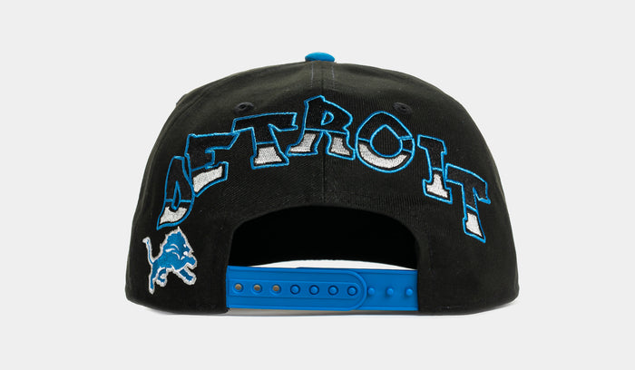 Shoe Palace x New Era NFL 90s Graffiti Exclusive Detroit Lions Snapback Mens Hat (Black/Blue)