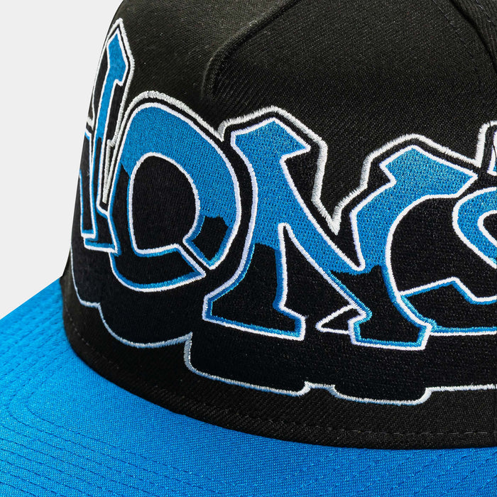 Shoe Palace x New Era NFL 90s Graffiti Exclusive Detroit Lions Snapback Mens Hat (Black/Blue)