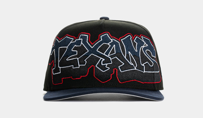 Shoe Palace x New Era NFL 90s Graffiti Exclusive Houston Texans Snapback Mens Hat (Black/Navy)