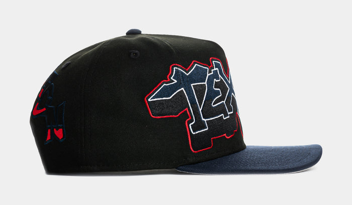Shoe Palace x New Era NFL 90s Graffiti Exclusive Houston Texans Snapback Mens Hat (Black/Navy)
