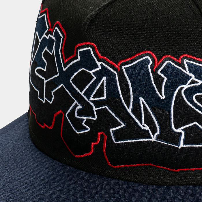 Shoe Palace x New Era NFL 90s Graffiti Exclusive Houston Texans Snapback Mens Hat (Black/Navy)