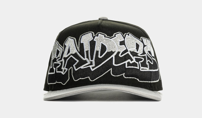 Shoe Palace x New Era NFL 90s Graffiti Exclusive Las Vegas Raiders Snapback Mens Hat (Black/Grey)