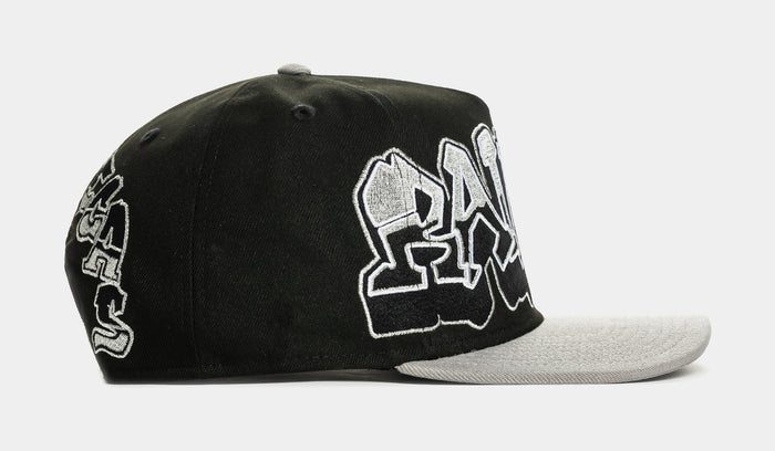 Shoe Palace x New Era NFL 90s Graffiti Exclusive Las Vegas Raiders Snapback Mens Hat (Black/Grey)