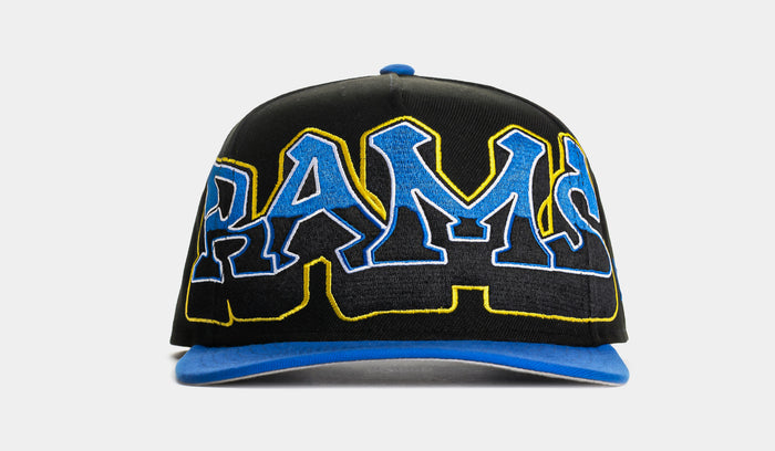 Shoe Palace x New Era NFL 90s Graffiti Exclusive Los Angeles Rams Snapback Mens Hat (Black/Blue)