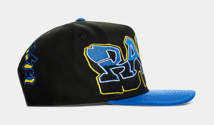 Shoe Palace x New Era NFL 90s Graffiti Exclusive Los Angeles Rams Snapback Mens Hat (Black/Blue)