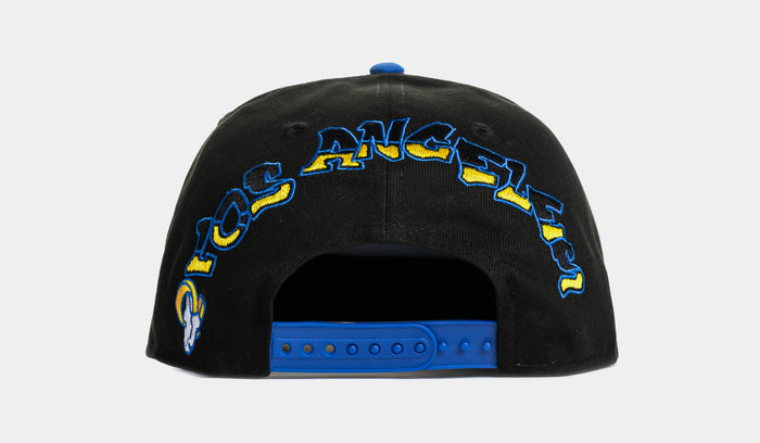 Shoe Palace x New Era NFL 90s Graffiti Exclusive Los Angeles Rams Snapback Mens Hat (Black/Blue)
