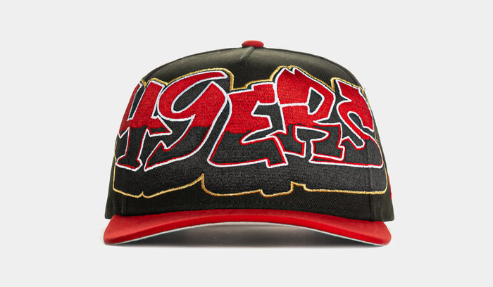 Shoe Palace x New Era NFL 90s Graffiti Exclusive San Francisco 49ers Snapback Mens Hat (Black/Red)