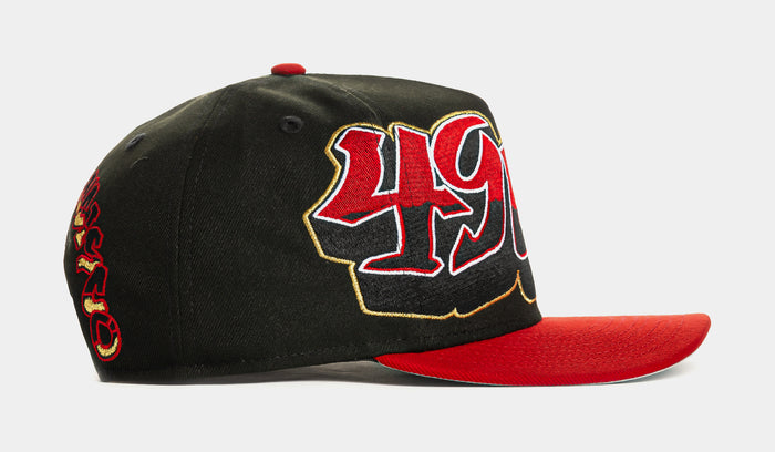 Shoe Palace x New Era NFL 90s Graffiti Exclusive San Francisco 49ers Snapback Mens Hat (Black/Red)