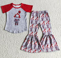 Short sleeve bell bottom pants Halloween outfits  D3-14