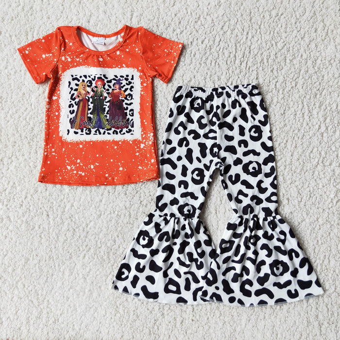 Short sleeve bell bottom pants Halloween outfits