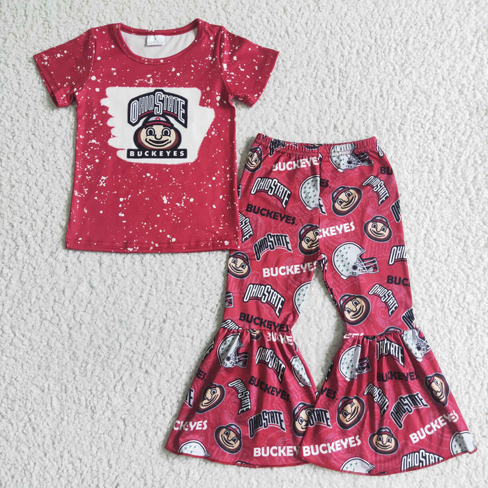 Short sleeve bell bottom pants outfits   GSPO0134