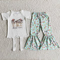 Short sleeve bell bottom pants outfits