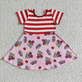 Short sleeve knee length back to school dress GSD0088
