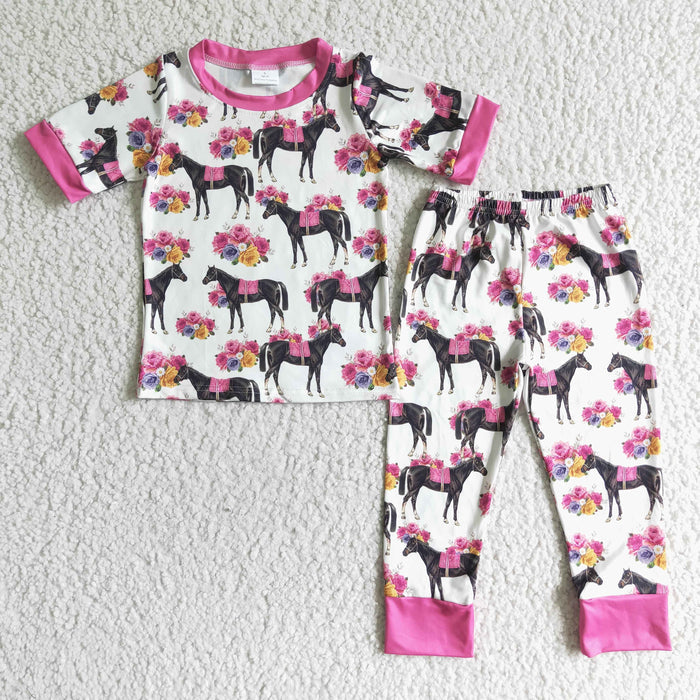 Short sleeve pants pajamas outfits   GSPO0005