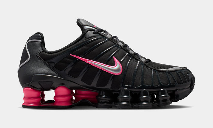 Shox TL Womens Running Shoes (Off Noir/Hyper Pink/Metallic Silver)