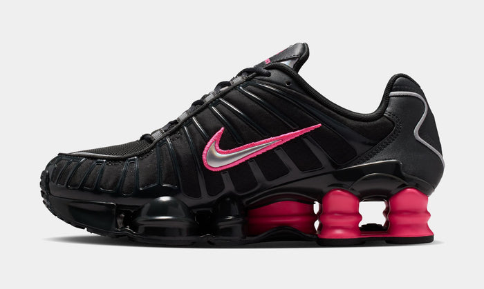 Shox TL Womens Running Shoes (Off Noir/Hyper Pink/Metallic Silver)