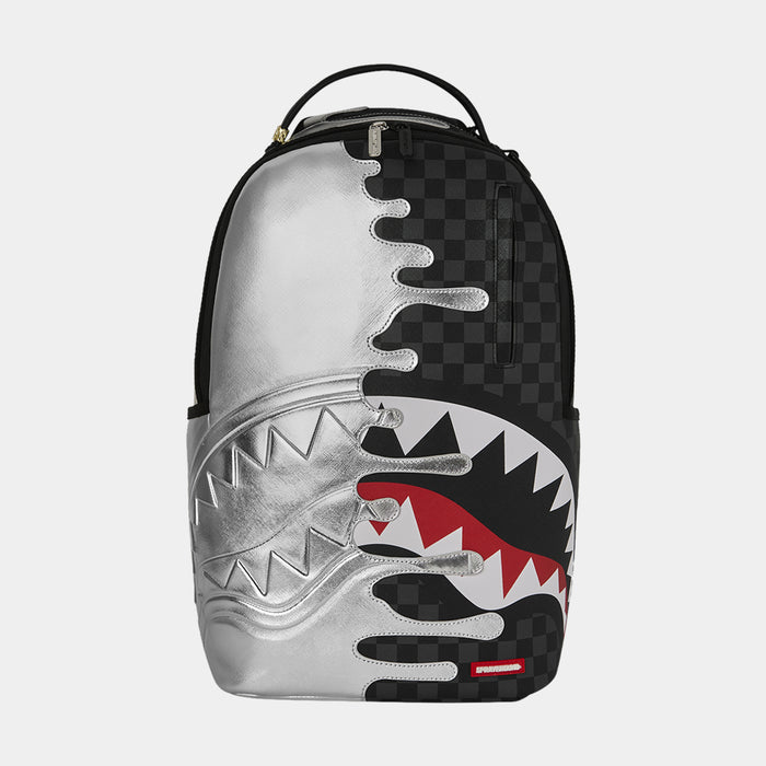 Silver Side Drip Mens Backpack (Silver/Black)