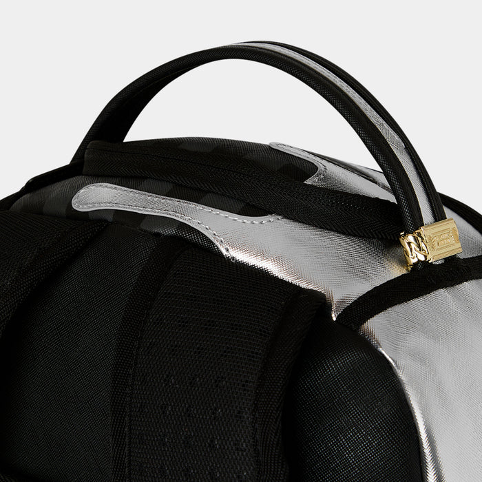 Silver Side Drip Mens Backpack (Silver/Black)
