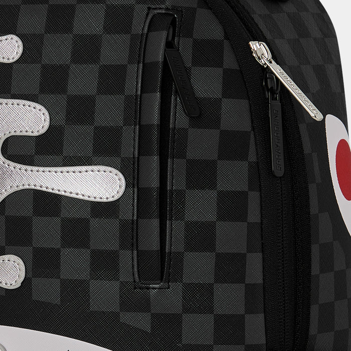 Silver Side Drip Mens Backpack (Silver/Black)