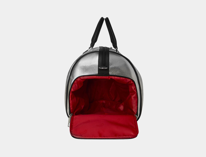 Silver Side Drip Mens Duffle Bag (Black/Silver)