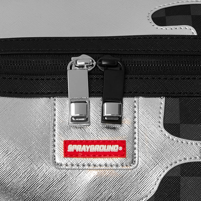 Silver Side Drip Mens Duffle Bag (Black/Silver)