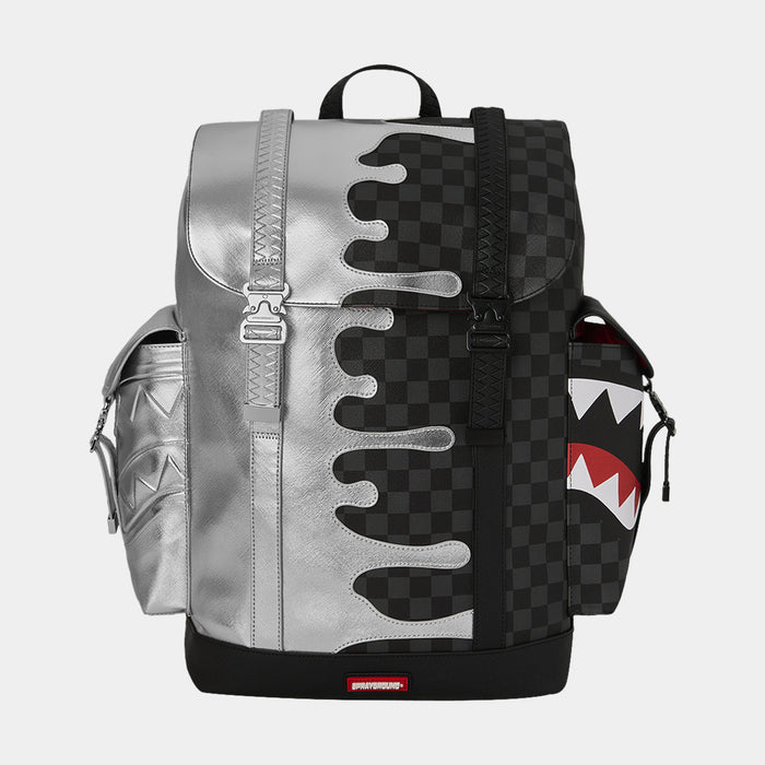 Silver Side Drip Monte Carlo Mens Backpack (Black/Silver)