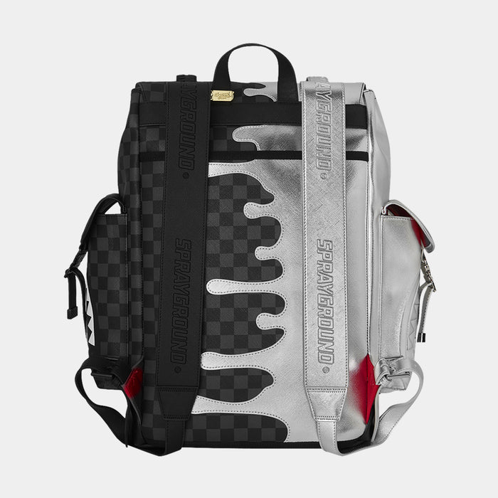 Silver Side Drip Monte Carlo Mens Backpack (Black/Silver)