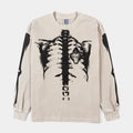 Skeleton Thermal Mens Long Sleeve Shirt (Beige/Black)