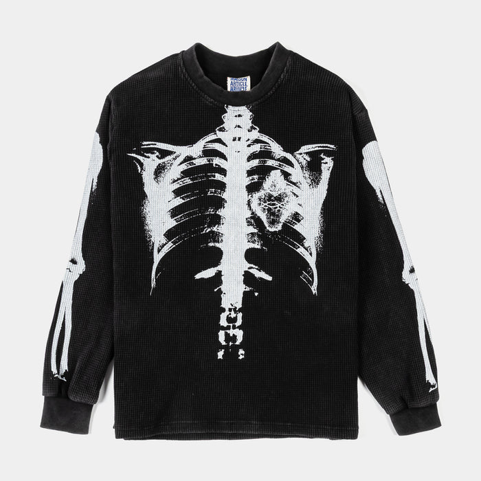Skeleton Thermal Mens Long Sleeve Shirt (Black)
