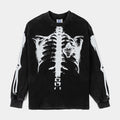 Skeleton Thermal Mens Long Sleeve Shirt (Black)