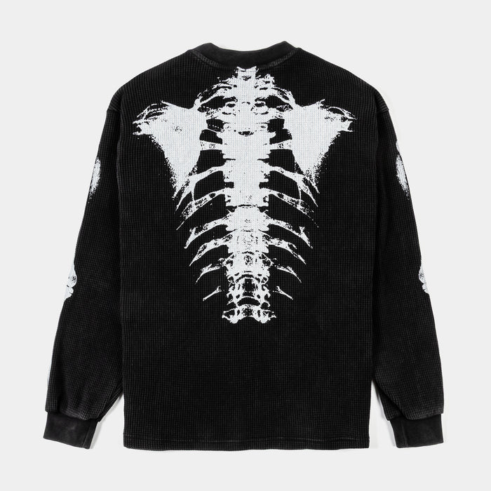 Skeleton Thermal Mens Long Sleeve Shirt (Black)
