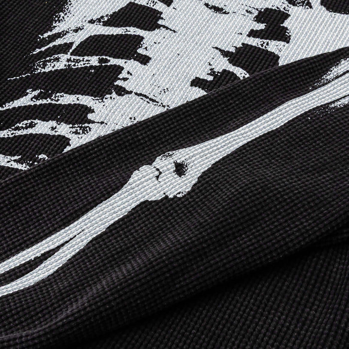 Skeleton Thermal Mens Long Sleeve Shirt (Black)