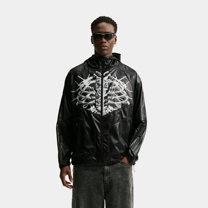 Skeleton Windrunner Mens Jacket (Black/White)