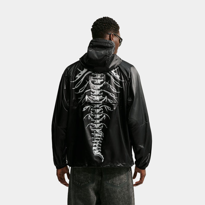 Skeleton Windrunner Mens Jacket (Black/White)