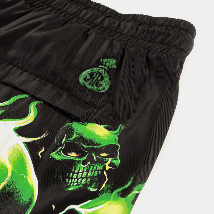 Skulls Hybrid Mens Shorts (Black/Green)