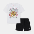Skyline Rings Fleece Prechool Set (White/Black)