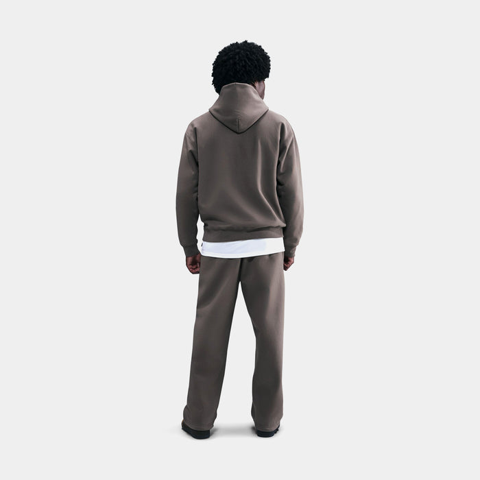 Solo Swoosh Fleece Open-Hem Mens Pants (Cave Stone/Cave Stone/White)