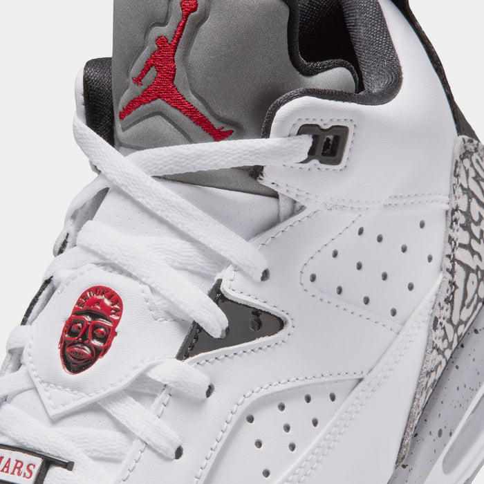 Son Of Mars Low Grade School Basketball Shoes (White/Black/Cement Grey/Gym Red)