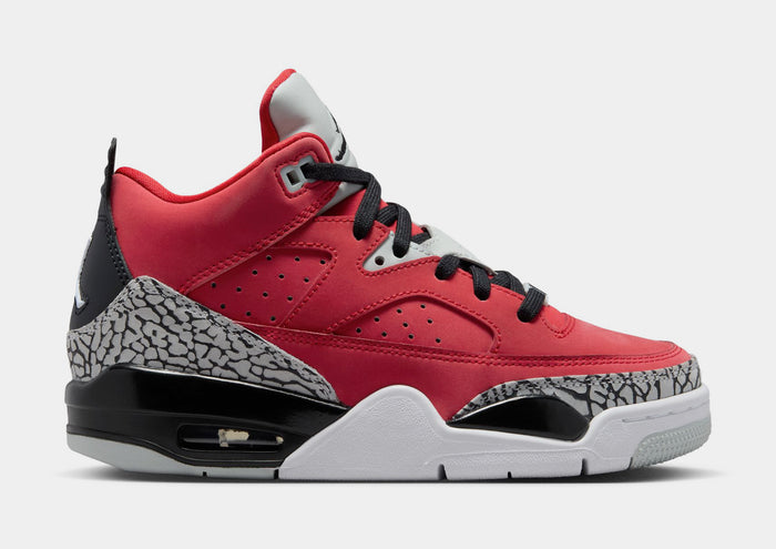 Son of Mars Low Grade School Lifestyle Shoes (Fire Red/Black/Grey Mist/White)