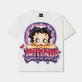 SP x Betty Boop Airbrush Womens Short Sleeve Shirt (White/Pink)