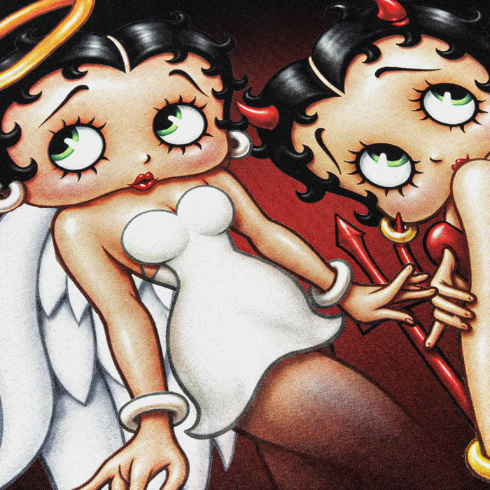 SP x Betty Boop Angel Devil Mens Short Sleeve Shirt (Black/Red)
